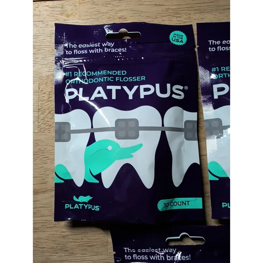 Platypus Orthodontic Flossers for Braces - 30 Ct (5 Pack) Ortho Picks